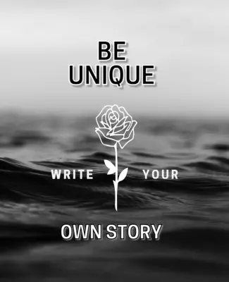 Inspirational Black and White Personal Growth Poster Template