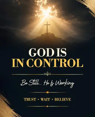 Inspirational Christian Message with Cross Poster Template