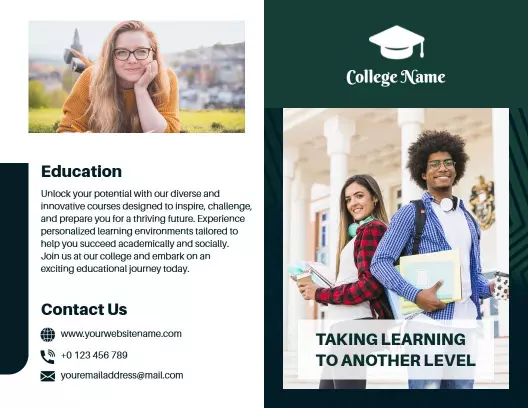 Inspirational College Education Journey and Opportunities Brochure Template