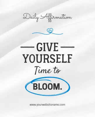 Inspirational Daily Affirmation Quote Poster Template