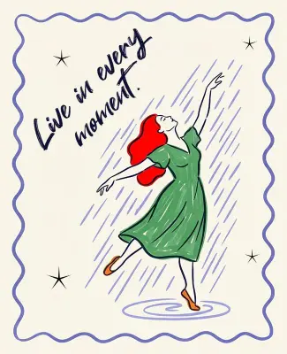 Inspirational Dance Illustration Poster Template