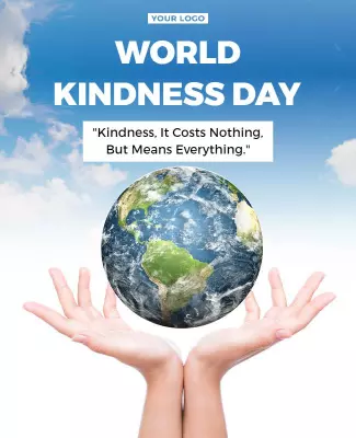 Inspirational Earth-Themed World Kindness Day Poster Template