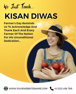 Inspirational Farmer's Day Acknowledgment Poster Template
