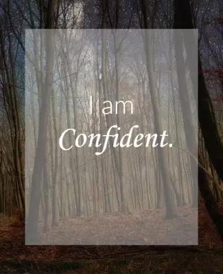 Inspirational Forest Background Self-Affirmation Poster Template