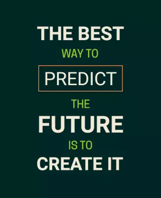Inspirational Green Future Vision Quote Typography Poster Template