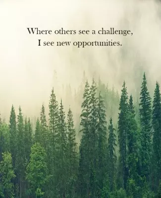 Inspirational Misty Forest Landscape Quote Poster Template