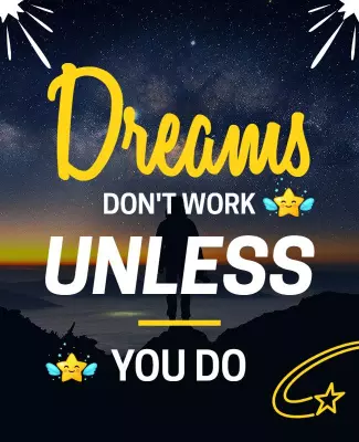 Inspirational Night Sky Motivation Quote Poster Template