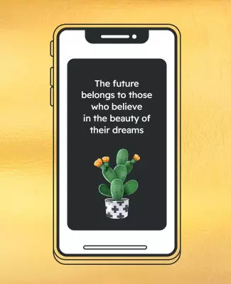 Inspirational Quote Mobile Background Flyer Template