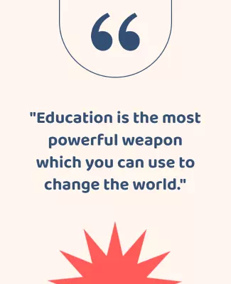 Inspirational Quote on Education Empowerment Poster Template