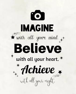 Inspirational Quote Photography Art Print Flyer Template