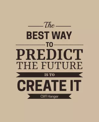 Inspirational Quote Typography on Soft Beige Background Poster Template