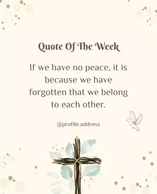 Inspirational Quote with Cross Design Flyer Template