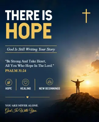 Inspirational Religious Faith Hope Poster Template