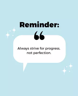 Inspirational Reminder Quote with Light Blue Background Poster Template