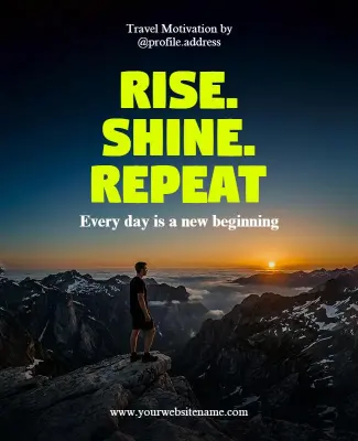 Inspirational Travel Motivation Poster Template
