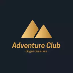 Inspired Golden Mountain Peaks Highlighting Adventure Club Logo Template