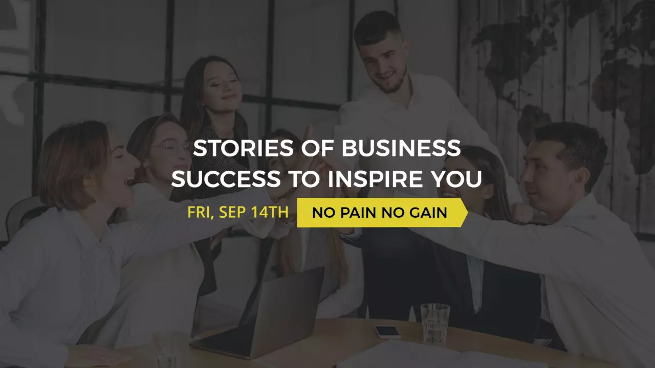 Inspiring Business Success Stories Presentation YouTube Banner Template