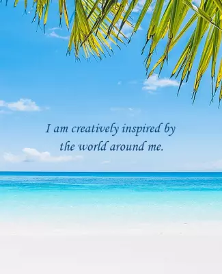 Inspiring Coastal Serenity Beach Scene Poster Template