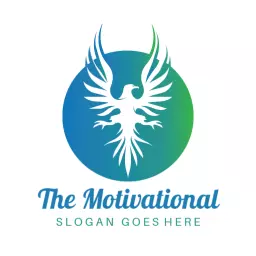 Inspiring Green and Blue Phoenix Symbolizing Motivation Logo Template