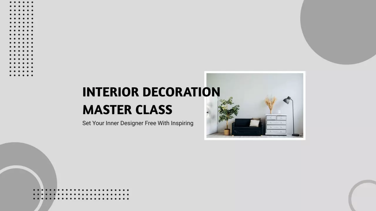 Inspiring Interior Decoration Master Class YouTube Banner Template