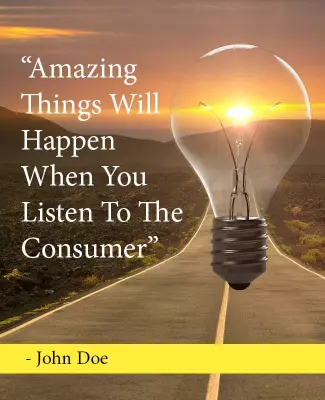 Inspiring Lightbulb Quote About Consumer Insights Poster Template