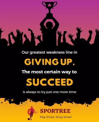 Inspiring Motivational Sports Success Quote Poster Template
