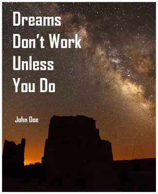 Inspiring Night Sky Motivational Quote Poster Template