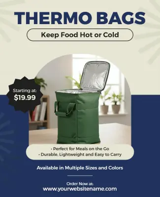 Insulated Thermo Bags Advertising Flyer Template
