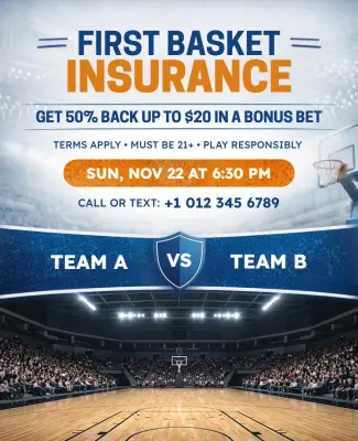 Insurance Promotion Basketball Event Flyer Template