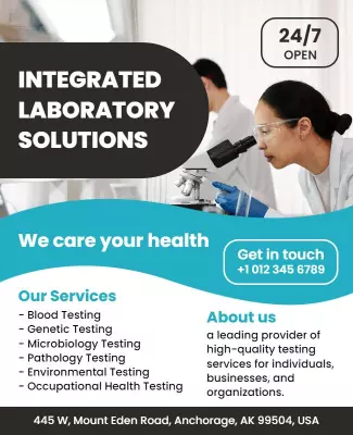 Integrated Laboratory Services Promotion Flyer Template