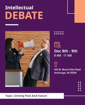Intellectual Debate Event Flyer Template