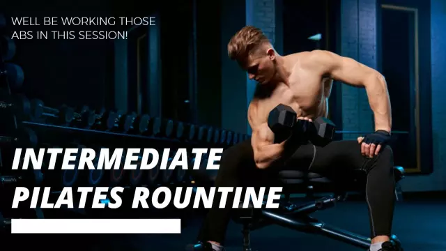 Intense Intermediate Pilates Workout Fitness YouTube Thumbnail Template
