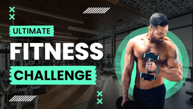 Intense Strength Training Fitness Challenge YouTube Thumbnail Template