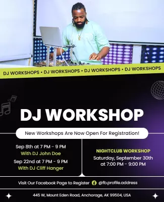 Interactive Dj Workshop Event Flyer Template