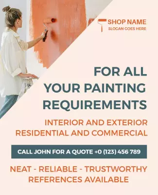 Interior and Exterior Painting Services Flyer Template