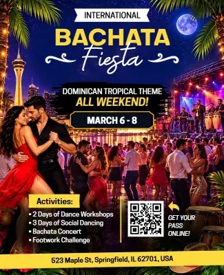 International Bachata Fiesta Dance Event Flyer Template
