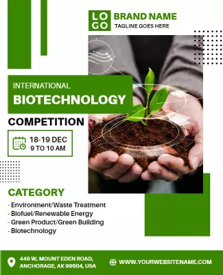 International Biotechnology Competition Event Flyer Template