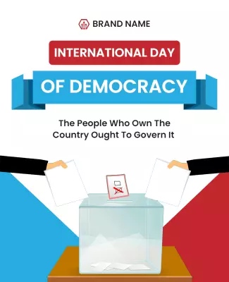 International Day Of Democracy Celebration Flyer Template