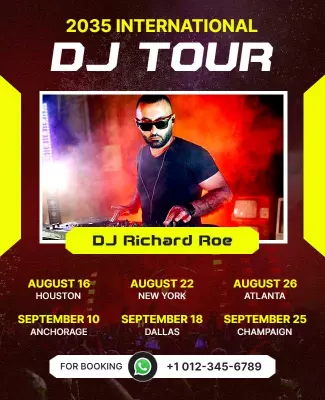 International Dj Tour Event Flyer Template