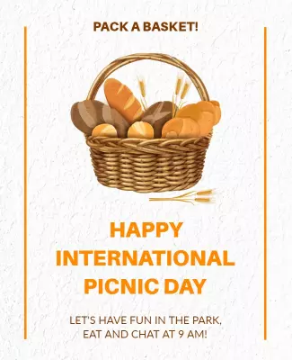 International Picnic Day Celebration Flyer Template
