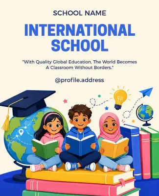 International School Education Promotion Poster Template
