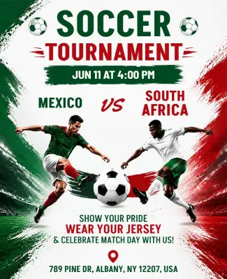 International Soccer Tournament Event Flyer Template