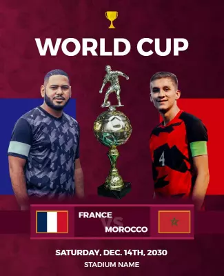 International Soccer World Cup Match Flyer Template