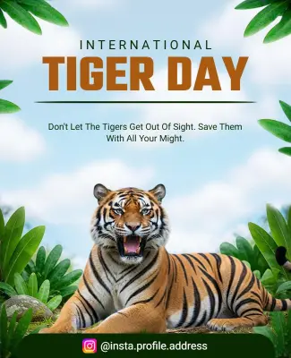 International Tiger Day Wildlife Poster Template