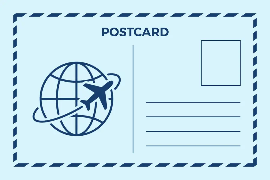 International Travel Journey Postcard Template