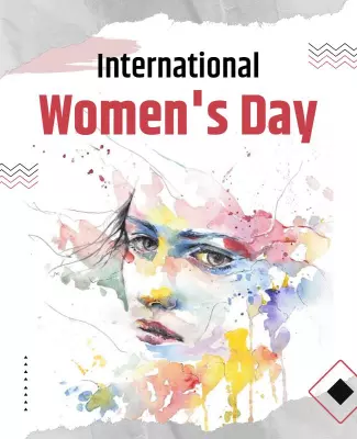 Artistic Colorful Women's Day Celebration Flyer Template