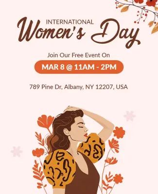 International Women's Day Events Celebration Flyer Template