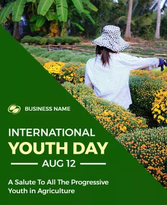 International Youth Day Agriculture Celebration Flyer Template