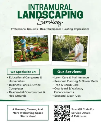 Intramural Landscaping Services Promotional Flyer Template