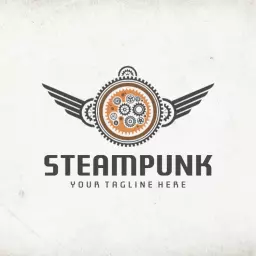 Intricate Gear Design Showcasing Steampunk Aesthetics Logo Template